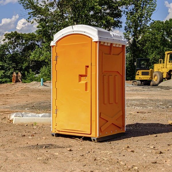 what is the maximum capacity for a single portable restroom in Alma